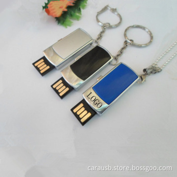 Side Metal push-pull sliding Usb disk creative personality can laser your logo CaraUSB brand